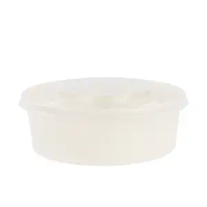 Hot Sale Custom Wholesale Disposable White Round Paper Salad Bowl Fast Food Takeaway Bowl With Lid For Fast Food Category