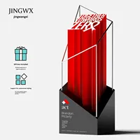 Trophée en cristal personnalisé pour les employés exceptionnels, récompense de la réunion annuelle, commémoratif, haut de gamme, élégant, nouveau design créatif 2026