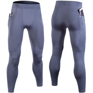 Pantalones <span class=keywords><strong>deportivos</strong></span> de compresión de fitness 3XL para hombre, mallas largas de gimnasio con medias de Spandex con logotipo en <span class=keywords><strong>la</strong></span> <span class=keywords><strong>cintura</strong></span>, longitud corta - Product Image 2