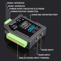 Módulo de adquisición de entrada analógica de 8 canales y 24 bits 4-20MA RS485 Interfaz de entrada digital de red Ethernet/IP de E/S remota para entrada