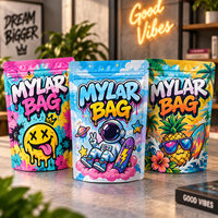 Sacs Doypack en Mylar imprimés sur mesure en gros, 3.5g 7g 14g 28g, pochettes d'emballage en aluminium mat refermables anti-odeur avec fermeture Ziplock