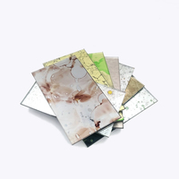 Dosseret 4x6 pouces fumé antique miroir panneau carrelage sticker mural carré pour le travail d'art