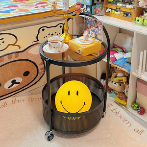 Netroots trolley sofá mesa auxiliar mesa de centro moderna simple móvil luz de noche lujo Premium Sentido de mesa pequeña redonda - Product Image 1
