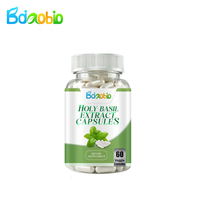Capsules d'extrait de basilic sacré de qualité supérieure, à marque privée OEM, de qualité alimentaire, enrichies en vitamines, complément alimentaire pour adultes