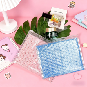 Commercio all'ingrosso a forma di cuore bollettini a bolle rosa blu busta di plastica chiusura lampo per imballaggio con chiusura lampo per spedizione postale Express - Product Image 5