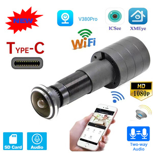 Nhà Máy Chuyên Nghiệp 2024 Mới Nhất Dễ Dàng Cài Đặt Con Lăn 1080P P2P V380 Ứng Dụng Phát Hiện Chuyển Động Báo Động Lổ Nhìn Trộm Cửa Wifi Máy Ảnh - Product Image 3