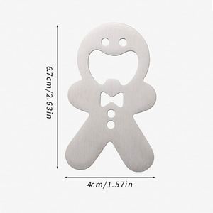 Christmas Gift Cartoon Smiley Opener Cute Doll Beer <b>Bottle</b> Opener Gingerbread Man Metal Opener - Product Image 5