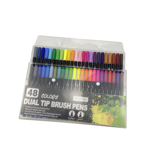 Marqueur artistique double pointe flexible aux couleurs uniques, stylo à pointe pinceau pour lignes fines, stylo pinceau aquarelle - Product Image 5