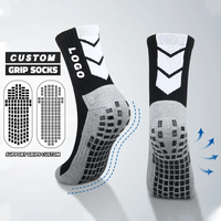 Chaussettes athlétiques de football antidérapantes personnalisées Chaussettes de football en silicone Chaussettes personnalisées