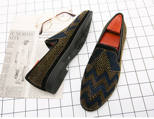 Mocasines de <span class=keywords><strong>Terciopelo</strong></span> con Cristales Negros para <span class=keywords><strong>Hombre</strong></span>, <span class=keywords><strong>Zapatos</strong></span> de Vestir Sin Cordones, <span class=keywords><strong>Zapatos</strong></span> Suaves para <span class=keywords><strong>Hombre</strong></span> - Product Image 6