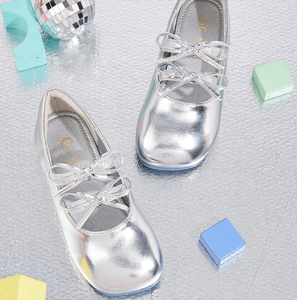 Nouvelles Chaussures de Danse Adorables à Nœud pour Filles, Antidérapantes, à Semelle Souple, en Cuir, pour les Âges de 2 à 12 Ans - Product Image 6