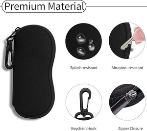 Custom Print Neoprene & <b>Plastic</b> Eyeglass Storage Pouch Sunglasses Case for Optical Shop Corporate Promotional Gifts - Product Image 2