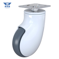Roue en plastique TPR d'approvisionnement d'usine Offre Spéciale roulette pivotante de chariot de stockage médical universel avec frein 3/4 pouces
