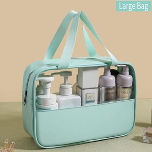 Neceser de viaje impermeable con práctico asa para las necesidades esenciales de almacenamiento de productos de belleza - Product Image 3