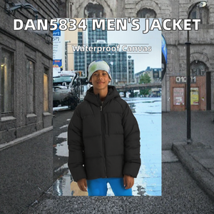 Solid Color Men's Safari <b>Jacket</b> Zipper Closure Waterproof Casual Large Size Winter 100% Polyester <b>Canvas</b> Fabric - Product Image 2