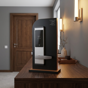 TES 8002S SILVER สมาร์ทล็อคโรงแรม RFID กันน้ำ พร้อมระบบคีย์การ์ดอิเล็กทรอนิกส์ ตัวล็อคประตูทำจากสแตนเลสคุณภาพสูง ปลอดภัยมั่นใจ - Product Image 1