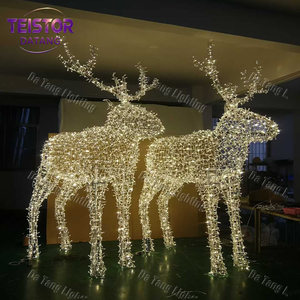 Décoration de Noël en forme de renne 3D à LED, imperméable IP65, en PVC et métal, pour mariages et fêtes - Product Image 6
