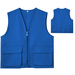 Chaleco Utilitario de Poliéster 100% Personalizado con Bolsillos <span class=keywords><strong>Grandes</strong></span>, Chaleco de Voluntario <span class=keywords><strong>para</strong></span> Personal de Eventos, Uniforme <span class=keywords><strong>para</strong></span> Equipo de Logística - Product Image 4