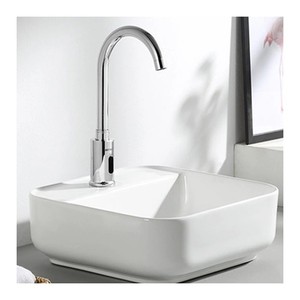 Offre Spéciale Chrome Automatique Capteur Bassin Robinet Brossé Finition Laiton Zinc Robinets D'eau En Céramique pour École Salle De Bains Évier Électrique - Product Image 2