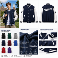 Vestes de baseball pour hommes de haute qualité avec logo personnalisé, pour l'hiver et l'automne, en molleton contrasté, style décontracté