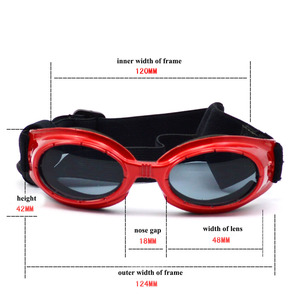 Venta al por mayor de <span class=keywords><strong>accesorios</strong></span> <span class=keywords><strong>para</strong></span> <span class=keywords><strong>perros</strong></span> Lovely Pet Gafas de sol a prueba de viento ceguera de la nieve Protección UV Cat Dogs Gafas de sol - Product Image 6