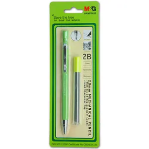 M & G الميكانيكية قلم رصاص 2B 2.0 مللي متر مع مبراة على أعلى كليب مجموعة سيجارة إلكترونية حماية البيئة الميكانيكية قلم رصاص