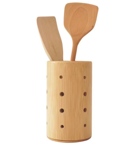 ที่ใส่ช้อนส้อมไม้ไผ่แบบหมุนได้ (เป็นมิตรกับสิ่งแวดล้อม) - Product Image 5