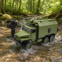 Camion RC Utilitaire Classique 6x6 Tout-Terrain Style Vintage 2.4GHz ABS+Métal 40 Min Autonomie Télécommandé Cadeau Hobby Chargeur Inclus