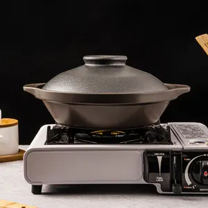 WEIYE0.4リットル黒韓国陶器オーブンプルーフ土鍋調理器具用