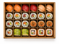 Boîtes à sushi en papier kraft avec fenêtre transparente, logo personnalisé imprimé, emballage alimentaire jetable écologique, faible MOQ
