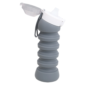Botella de Agua Hexagonal de Silicona de Grado Alimenticio a Prueba de Fugas, Botella de Agua Deportiva Plegable para Actividades al Aire Libre - Product Image 1