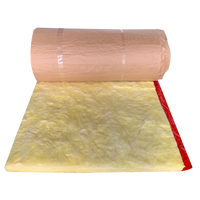 Rouleau de laine de verre en papier kraft à faible conductivité thermique UL ASTM R19 6,25 pouces pour l'isolation acoustique des bâtiments en acier et des entrepôts