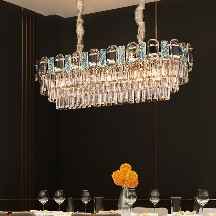 Hot Sale new Luxury Modern Chandeliers restaurant living room Gold Pendent Chandelier clear K9 crystal chandeliers 2022