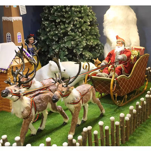 50*65CM grandes alces navideños y renos accesorios de escena forma de ciervo decoraciones fábrica al por mayor adorno navideño Reno - Product Image 2
