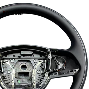 YTcarbon pour <span class=keywords><strong>XK</strong></span> <span class=keywords><strong>XK8</strong></span> X150 06+ Pièces automobiles Accessoires intérieurs de voiture Style vintage Volant en cuir et bois personnalisé - Product Image 3