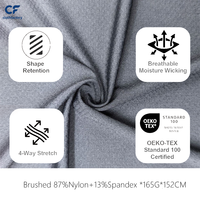 Tissu jacquard simple face en nylon-spandex, léger et respirant, idéal pour les vêtements de yoga et de sport, avec une excellente élasticité