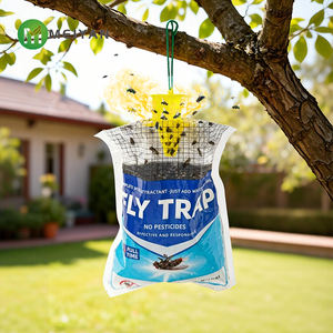 Piège à mouches solide suspendu pour l'extérieur, attrape-insectes de jardin, sac de capture de mouches des fruits, grand piège à mouches des fruits, imperméable, écologique - Product Image 6