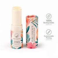 Emballage en tube de papier cosmétique personnalisé écologique, tubes en carton kraft ronds de luxe pour baume à lèvres, rouge à lèvres, lotion, cadeau