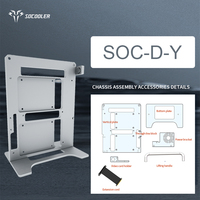 Gabinete Mini Tower Socooler SOC-D, Diseño de Aluminio ITX, Compatible con GPU RTX 4090, con Ventana Lateral, en Existencia para PC Gaming
