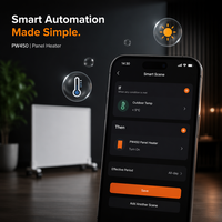 Panel de Calefacción Inteligente WiFi con Control Tuya de 450W - Calentador Infrarrojo Ultrafino de 18mm, Radiador Eléctrico Radiante Silencioso para Baño