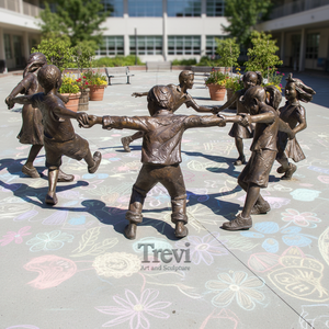 Escultura <span class=keywords><strong>de</strong></span> Metal <span class=keywords><strong>de</strong></span> Tamaño Real para Jardín TREVI, Estatua <span class=keywords><strong>de</strong></span> Bronce <span class=keywords><strong>de</strong></span> Niños Jugando para Decoración <span class=keywords><strong>de</strong></span> Parques Públicos - Product Image 4