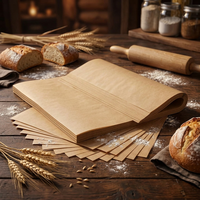 Papier sulfurisé double face en silicone, qualité professionnelle, écologique, non blanchi, résistant à la graisse et à l'eau, antiadhésif, pré-découpé, qualité alimentaire pour la cuisson