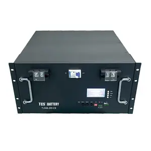 Tcs 200ah Lithium Complete Box Type 51.2v 48volt 10kwh Lithium Smps Charger 48 Volt Server Solar Rack Mounting Lifepo4 Battery