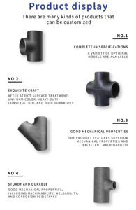 WYE Tees Connector Accessoires Buisbochten Pijpfitting Gegalvaniseerd Staal T-stuk Reducer Y-stuk Schuin - Product Image 4
