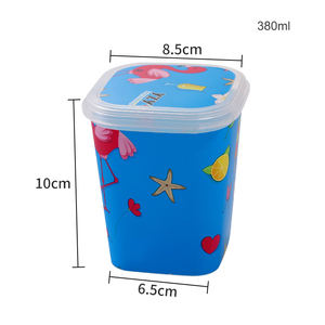 แก้วพลาสติกใสแบบใช้แล้วทิ้งทรงสี่เหลี่ยมสำหรับมูส พุดดิ้ง และของหวาน ทนความร้อนสูง พร้อมฝาปิด - Product Image 6