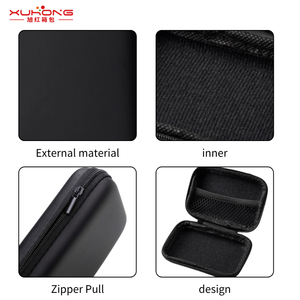 Étui carré étanche pour écouteurs, pochette de rangement rigide en EVA avec doublure en PU et velours, sac de voyage pratique pour câble de données USB, protection intégrée - Product Image 4