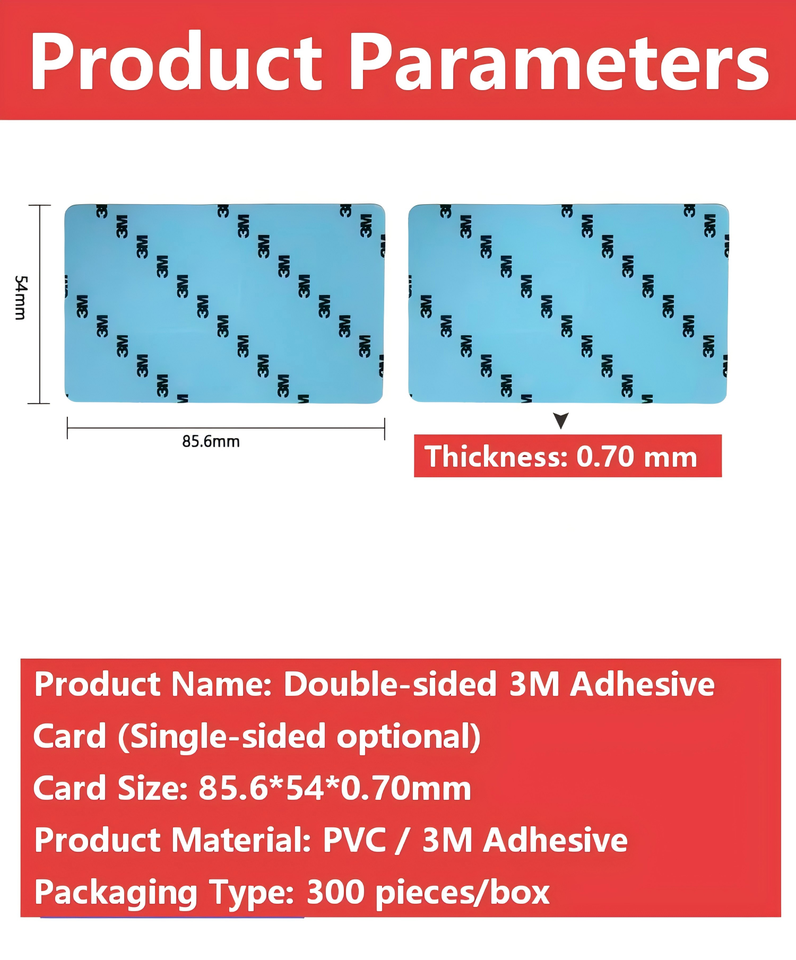 Printable Blank 3M Adhesive Backed PVC Card Sticker Sheet Compatible ...