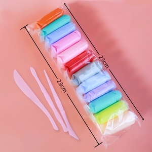 12pcs Air Dry Clay Set Light Clay Soft Toy Art and Craft Educational Play Dough for Kids 12 Colors Rubber Material <strong>Modeling</strong> Clay - Product Image 3