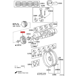 Xe trục khuỷu ròng rọc động cơ 13407-70090 1gfe cho <span class=keywords><strong>Toyota</strong></span> Mark II 1ge - Product Image 6