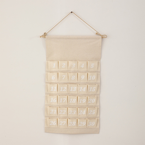 Organisateur mural en tissu à 30 poches pour le Ramadan, <span class=keywords><strong>calendrier</strong></span> de l'avent suspendu vide pour le Ramadan Kareem, <span class=keywords><strong>calendrier</strong></span> de l'avent du Ramadan de 30 jours - Product Image 1